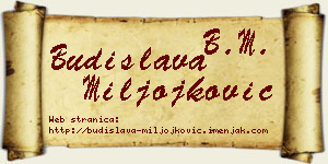 Budislava Miljojković vizit kartica